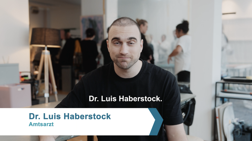 Recruiting / Event / Film - Auftakt für den Öffentlichen Gesundheitsdienst Dr. Luis Haberstock, Amtsarzt, im Interview für den ÖGD-Recruitingfilm